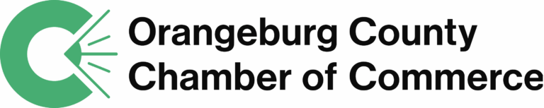 Logo of the Orangeburg County Chamber of Commerce with a green circular "C" and three lines radiating from it, next to the organization's name in bold black text—a trusted hub for dna testing Orangeburg SC—on a white background.