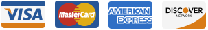 Logos of four credit card companies—Visa, MasterCard, American Express, and Discover Network—shown from left to right on a white background. Secure your payment option when you book an appointment.