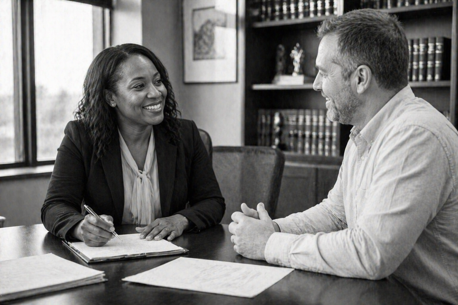 Attorney and client meeting — Odosek Lab Solutions mobile DNA Columbia SC