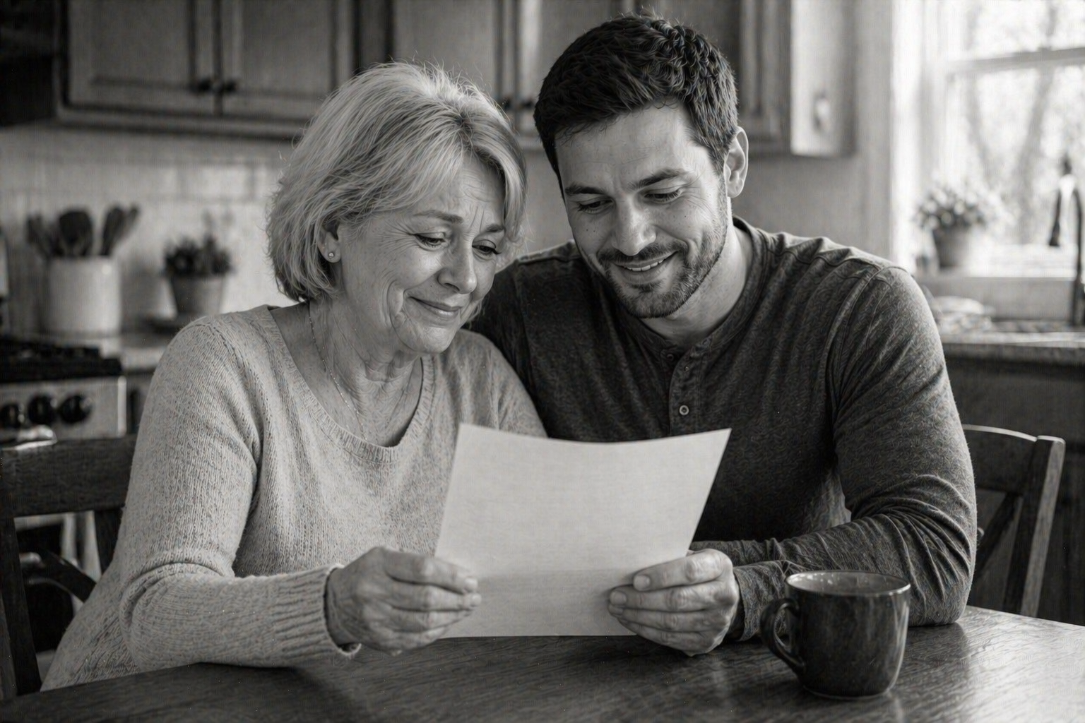 Grandparent and grandchild receiving DNA results — Odosek Lab Solutions Columbia SC