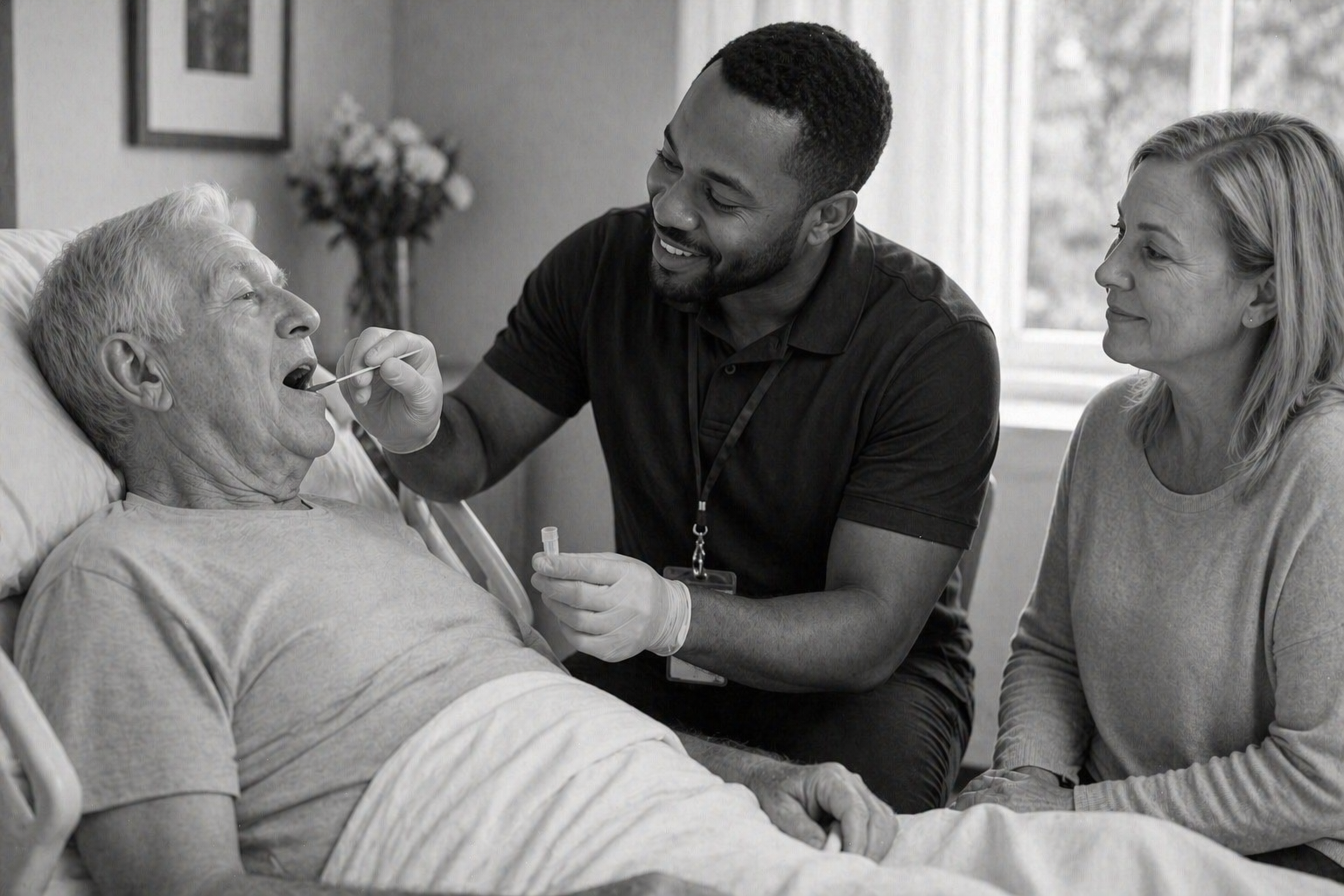 DNA collection for elderly patient at hospital bedside — Odosek Columbia SC